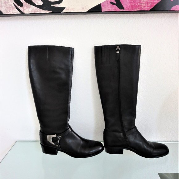 Via Spiga Shoes - VIA SPIGA KACEY Tall Leather Boots Riding Moto